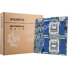 Серверная материнская плата Gigabyte MZ73-LM1, 2xSP5, AMD EPYC 9004/9005, 24xDDR5 RDIMM (до 4096 ГБ, 4800 МГц), 3xSlimSAS, 4xPCIe 4.0 x16, 1xM.2 22110, 2x10Gb LAN, 1xGb LAN (IPMI), 2xUSB-A 5Gbps, 1xVGA, 1xCOM, EATX