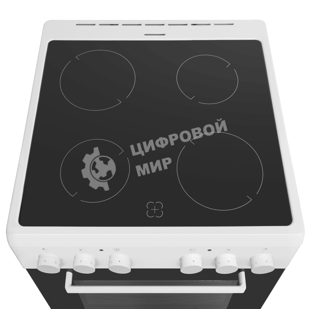 Плита электрическая Maunfeld MEC65CW07 белый, конфорок 4 шт, духовка 60 л, 60 см x 85 см x 60 см