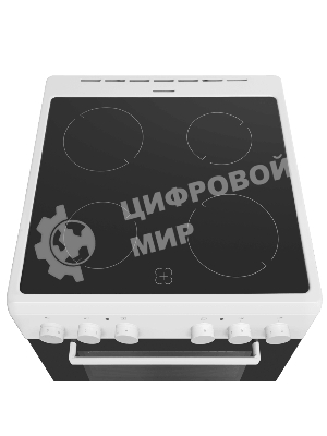 Плита электрическая Maunfeld MEC65CW07 белый, конфорок 4 шт, духовка 60 л, 60 см x 85 см x 60 см