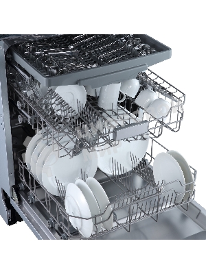 Встраиваемая посудомоечная машина Бирюса DWB-614/6, черный, 59.8 см, 14 компл., 47 дБ, класс A++