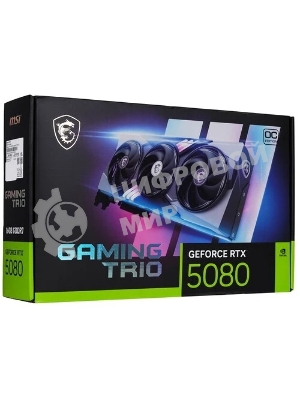 Видеокарта MSI NVIDIA GeForce RTX 5080 16Gb PCI-E 256bit GDDR7 2700/30000 HDMIx1 DPx3 HDCP Ret