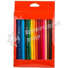 Карандаши цветные Deli EC00310 ColoRun, тополь, 18 цветов, коробка с европодвесом