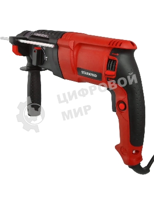 Перфоратор Starwind RH26-900S0 SDS-plus уд.:3.2Дж 900Вт