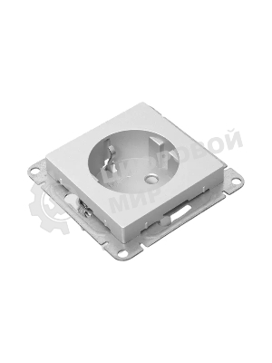 Механизм розетки EKF UP1-SOA-110 16А, с заземлением, без шторок, алюминий Эпика