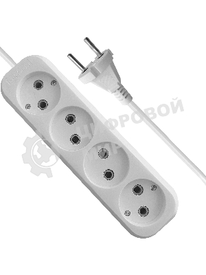 Удлинитель без заземления Defender B240 10 А, 5 м, без заземления