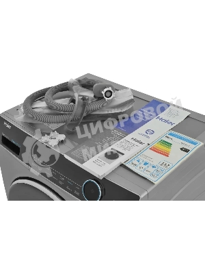 Стиральная машина Haier HW80-B14979S серебристый, загрузка фронтальная 8 кг, 1400 об/мин, класс: A+++