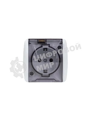 Розетка EKF EQR16-029-30-54-T PROxima Владивосток 1-местная 16А с заземлением с прозрачной крышкой IP54