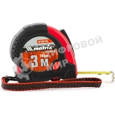 Рулетка Matrix status magnet fixation 3 мх16мм обрезиненный корпус зацеп с магнитом