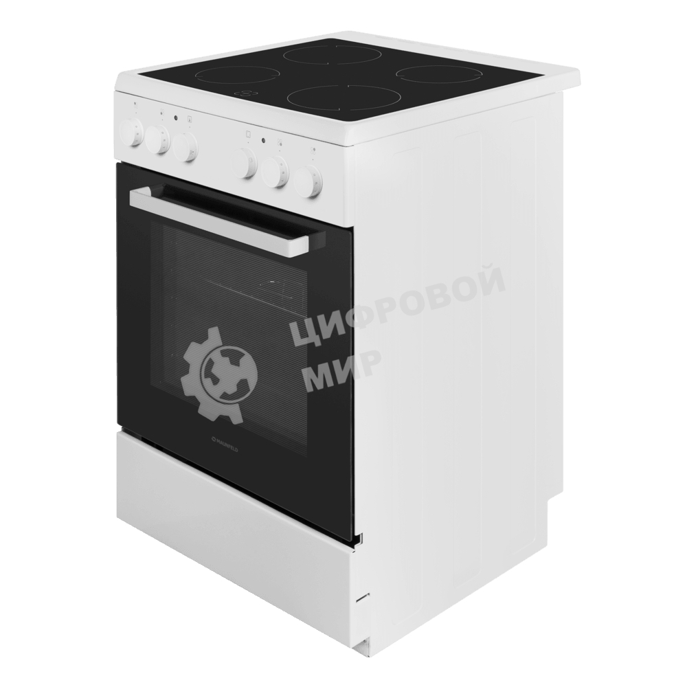 Плита электрическая Maunfeld MEC65CW07 белый, конфорок 4 шт, духовка 60 л, 60 см x 85 см x 60 см