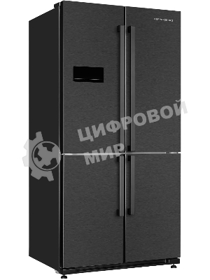 Холодильник Kuppersberg NMFV 18591 DX темный металл трехкамерный 390/170л морозилка снизу, No Frost, Side by Side