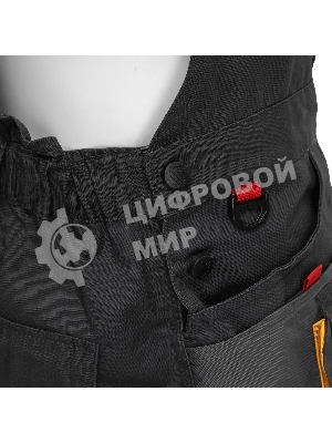 Полукомбинезон профессиональный рабочий Denzel 65% полиэстер 35% хлопок, XL