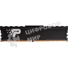 Оперативная память Patriot Signature Premium, DDR4, 16GB (1x16GB), 3200 MHz, CL22, с радиатором, чёрный