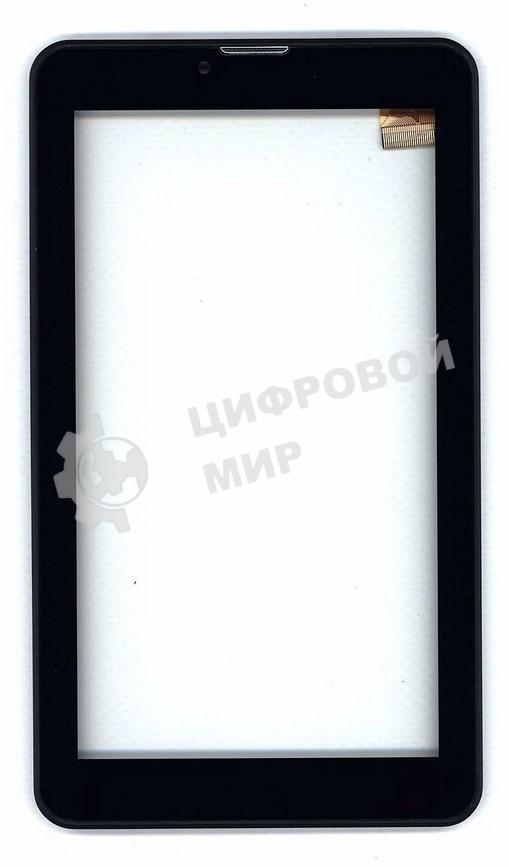 Сенсорное стекло (тачскрин) для Irbis TZ726, черное с рамкой