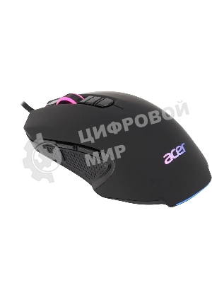 Мышь проводная Acer OMW160 черный, 6400 dpi, USB, кнопки - 8