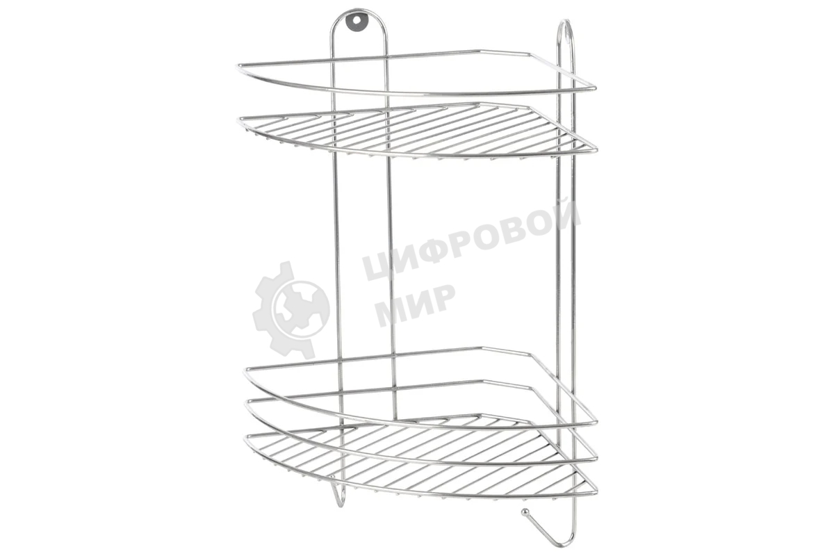 Полка угловая двухъярусная Рыжий кот Vento Plus 23*23*41,5 см хром (310848)
