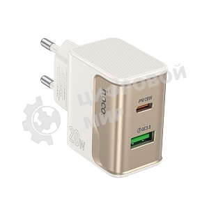 Сетевое зарядное устройство HOCO CS71A 1USB+1Type-C 3.0A PD20W+QC3.0 белый
