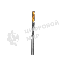 Сверло спиральное по металлу Denzel 8 x 117мм, Р6М5, Golden Tip, многогранная заточка