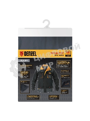 Куртка профессиональная рабочая Denzel 65% полиэстер 35% хлопок, XXL