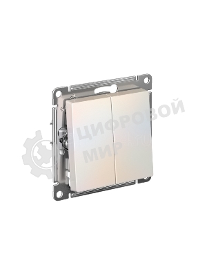Механизм выключателя 2-кл. AtlasDesign (сх.5) 10АХ жемчуг SchE ATN000451