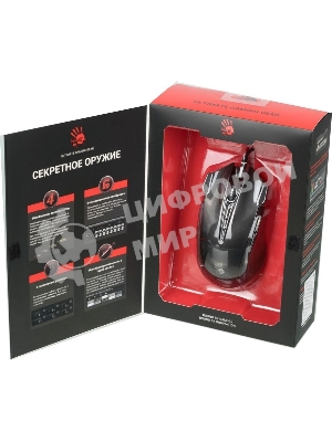 Мышь проводная A4Tech Bloody J90s черный, 8000 dpi, USB, кнопки - 12