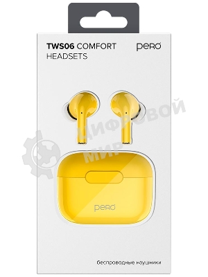 Беспроводные наушники PERO TWS06 COMFORT Yellow