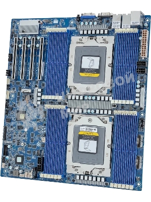 Серверная материнская плата Gigabyte MZ73-LM1, 2xSP5, AMD EPYC 9004/9005, 24xDDR5 RDIMM (до 4096 ГБ, 4800 МГц), 3xSlimSAS, 4xPCIe 4.0 x16, 1xM.2 22110, 2x10Gb LAN, 1xGb LAN (IPMI), 2xUSB-A 5Gbps, 1xVGA, 1xCOM, EATX