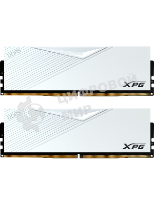 Оперативная память XPG Lancer, DDR5, 64GB (2x32GB), 6000MHz, CL30, DIMM, с радиаторами, белый