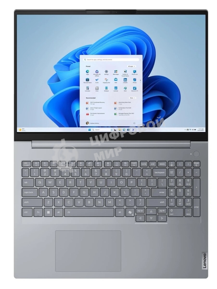 Ноутбук Lenovo ThinkBook 16 G8 IAL U7-255H/16Gb/512Gb/DOS