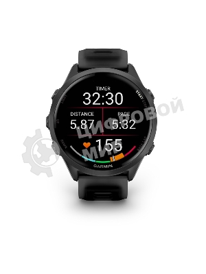 Умные часы Garmin Forerunner 570 черный, темно-серый безель, черный ремешок 47мм