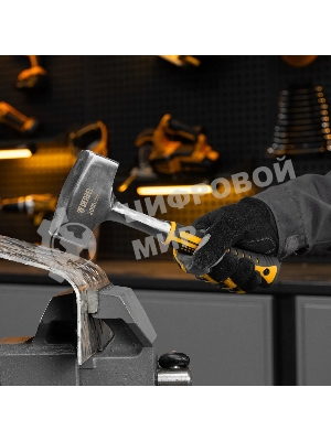 Кувалда Denzel 2 кг, цельнометаллическая, двухкомпонентная рукоятка