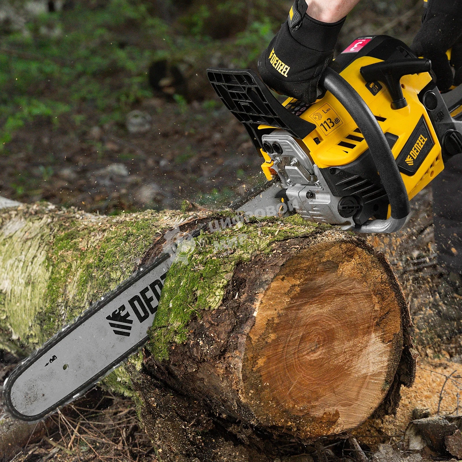 Пила цепная бензиновая Denzel DS-5820, шина 50 см, 58см3, 3,6 л.с., шаг 0,325, паз 1,5 мм, 76 зв