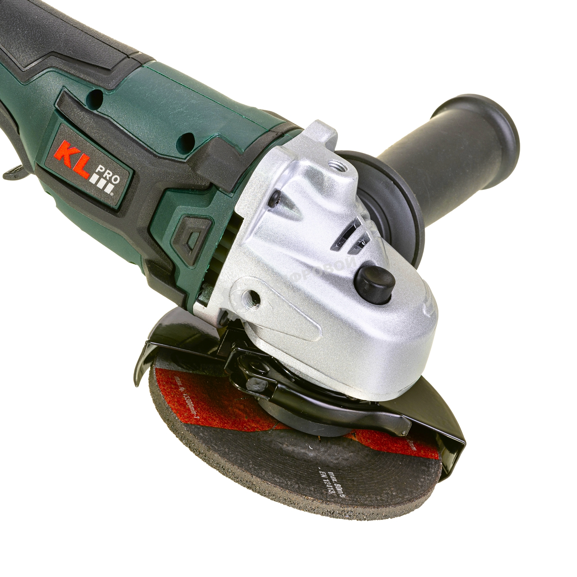Угловая шлифовальная машина бесщеточная (болгарка) аккумуляторная KLPRO KLAT18B-20 (18В, Li-ion-2шт, 2.0Ач, 115мм, М14, 8500 об/мин З/У,сумка)