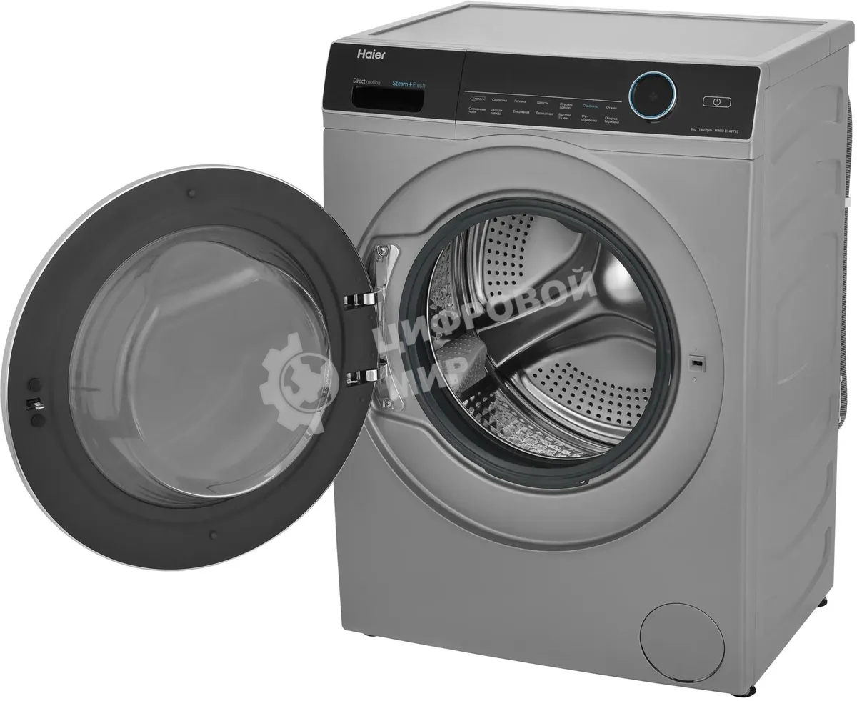 Стиральная машина Haier HW80-B14979S серебристый, загрузка фронтальная 8 кг, 1400 об/мин, класс: A+++