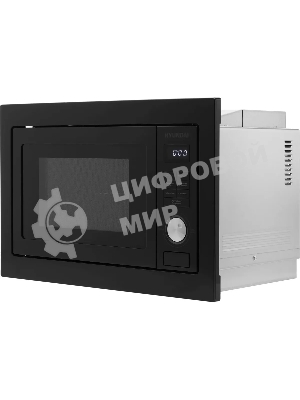 Микроволновая печь встраиваемая Hyundai HBW 2544 BG черный, 25 л, 900 Вт, переключатели - кнопки/поворотный механизм