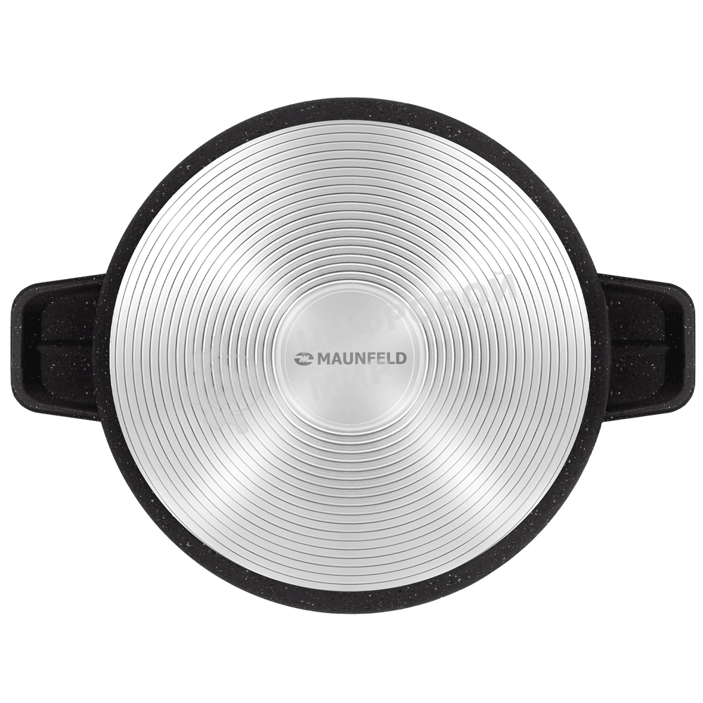 Кастрюля Maunfeld GALAXITE MF24GLX01CR 24 см, 4 л из литого алюминия со стеклянной крышкой