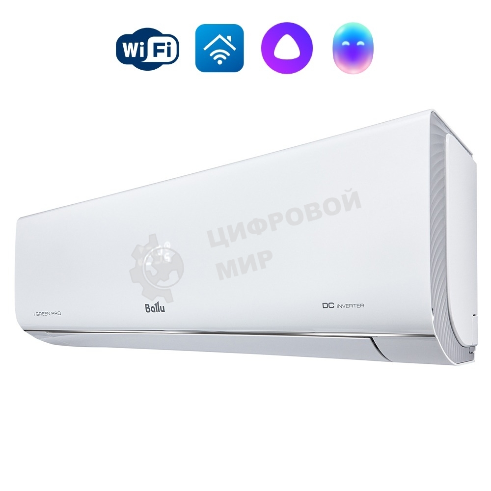 Внутренний блок сплит-системы Ballu iGreen Pro DC BSAGI/in-09HN8_V4 инвертор, 9200 BTU, 27 м², 25 дБ, охлаждение, обогрев, осушение, белый