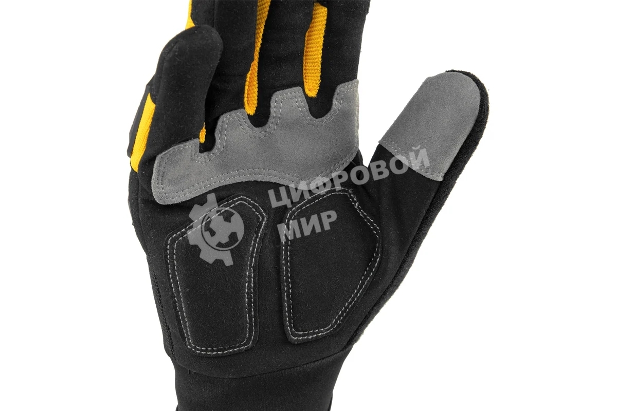 Перчатки универсальные Denzel 68003 усиленные, с защитными накладками, размер 10