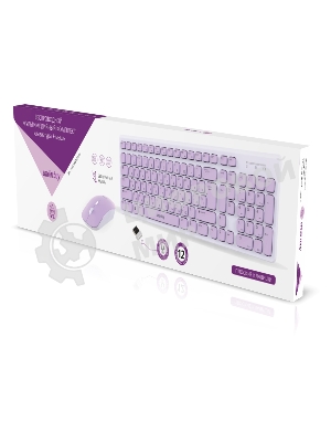 Комплект клавиатура+мышь Smartbuy (SBC-250288AG-WV) ONE 250288AG бело-сиреневый