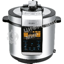 Мультиварка-скороварка Hyundai HYMC-2406 6 л, 1000 Вт, серебристый/черный