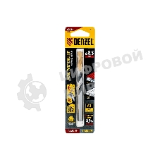 Сверло спиральное по металлу Denzel 8,5 x 117мм, Р6М5, Golden Tip, многогранная заточка