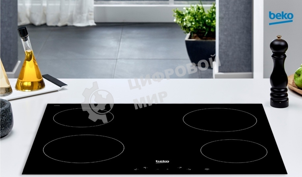 Встраиваемая электрическая варочная панель Beko HIC 64400 E, черный