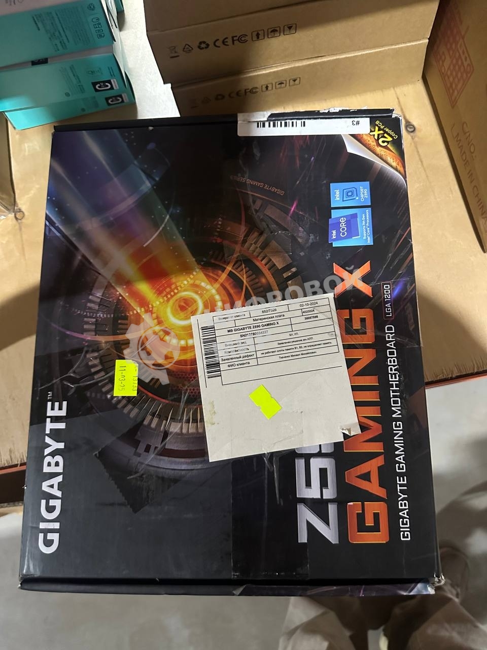 (Из ремонта) Материнская плата GIGABYTE Z590 S1200 ATX Z590 GAMING X [См.описание!]