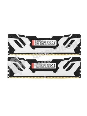 Оперативная память Kingston Fury Renegade, DDR5, 96Gb (2x48GB), 6000MHz, CL32, DIMM, с радиаторами, серебристый/черный