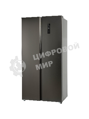 Холодильник Бирюса SBS 400 DI нержавеющая сталь двухкамерный 232/168 л морозилка слева, NoFrost, Side-by-side