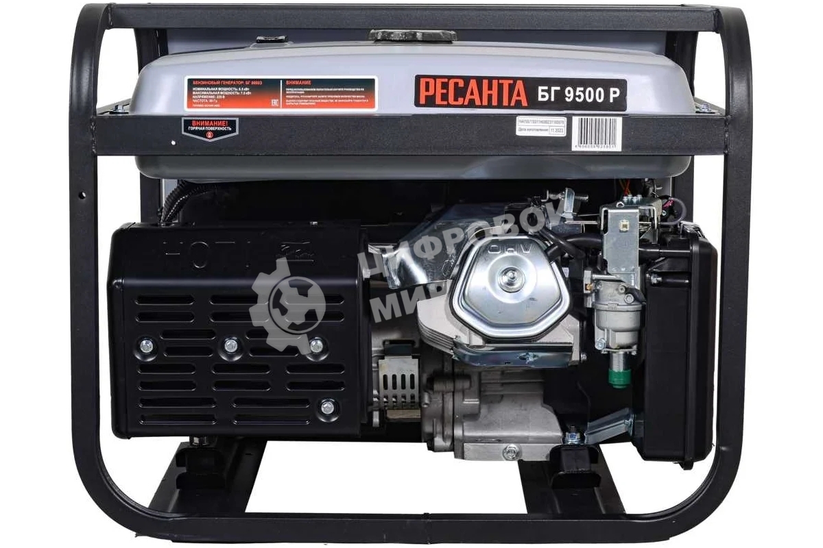 Электрогенератор бензиновый Ресанта БГ 9500 Р 8 кВт, 76 дБ, 79.5 кг