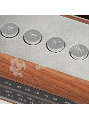 Радиоприемник портативный Hyundai H-PSR200 дерево коричневое/серебристый USB microSD