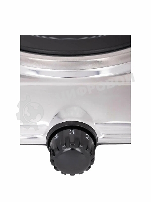 Плита настольная электрическая Energy EN-909 серебристый, 1,2 кВт, ТЭН, конфорки - 1, стеклокерамика, поворотные переключатели