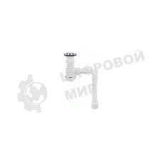 Сифон МИНИ ЭЛИТ для моек и раковин 1'1/2 х 40/50 мм с нержавеющей чашкой 70 мм и с гофротрубой L800 мм