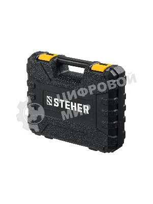 Дрель-шуруповерт STEHER CD-200-1, 20 В, 2 Ач, 45 Нм, бесщеточный
