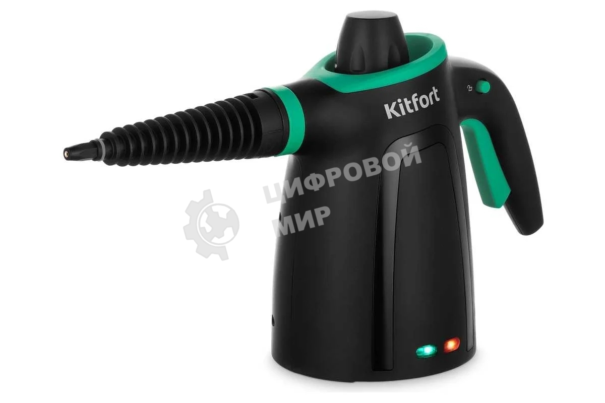Пароочиститель ручной Kitfort КТ-9170-2 1050Вт черный/зеленый
